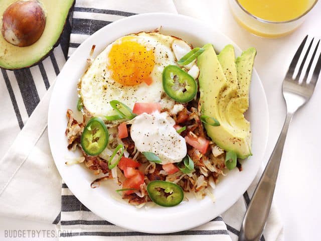 Crispy Hash Browns used to make egg dish 