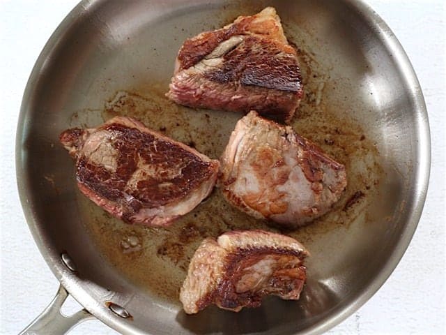 Browning Beef in skillet 