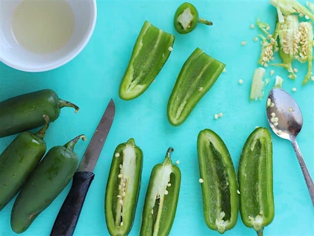 Cut and Clean Jalapeños