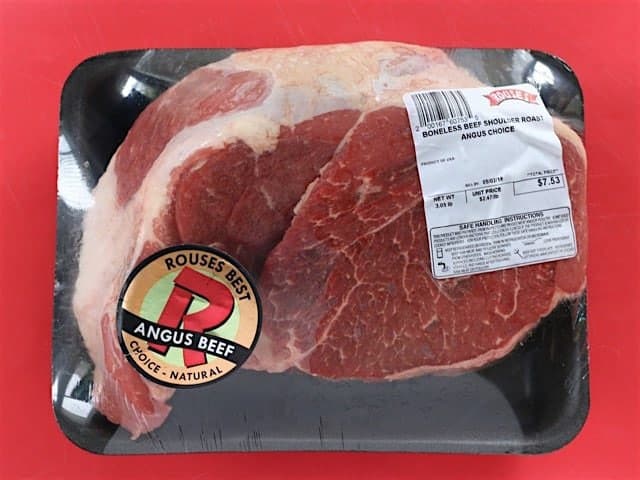 Beef Shoulder Roast in packaging 