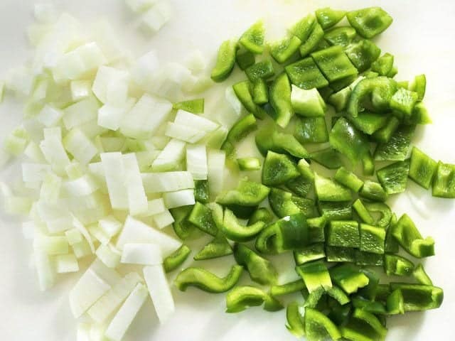 Diced Onion and Bell Pepper