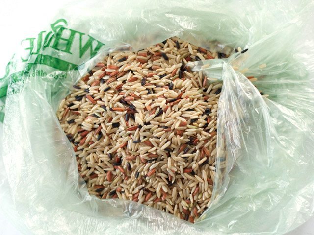 Uncooked Wild Rice in bag 