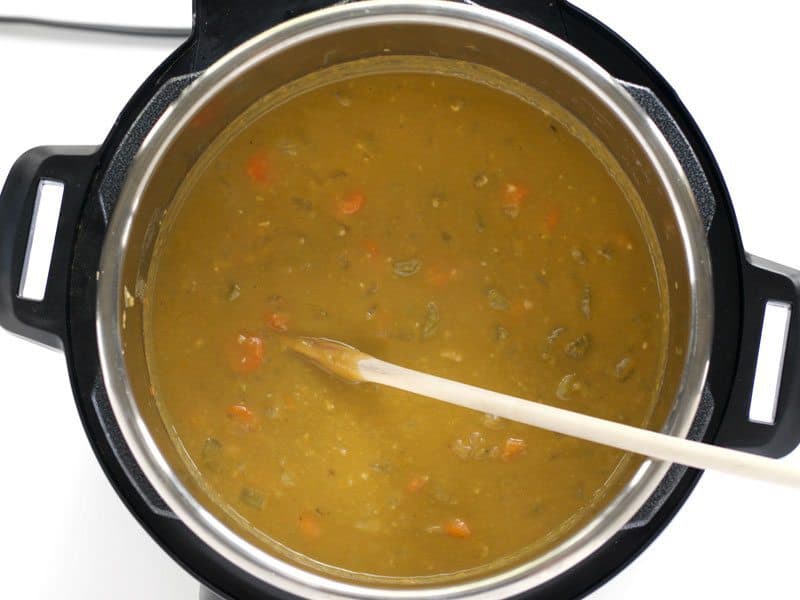 Stir spit pea soup Until Smooth