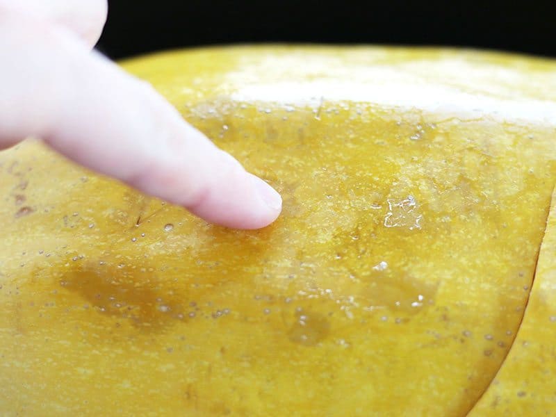 Press spaghetti squash rind to Check Doneness