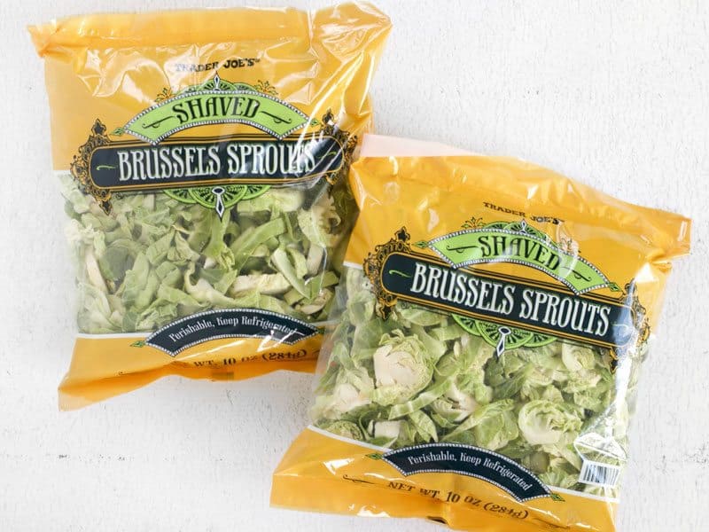 Shaved Brussels Sprouts in the bags, from Trader Joes