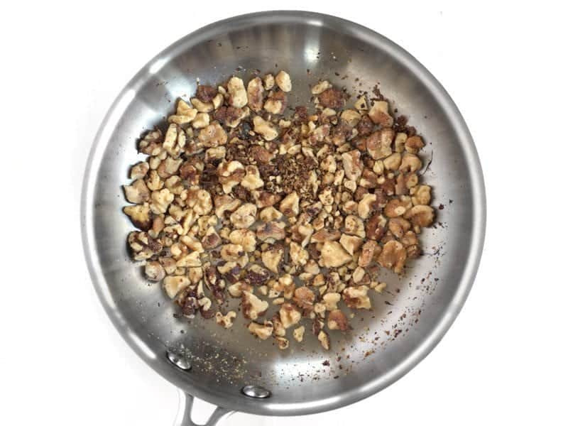 Toast Walnuts in a dry skillet