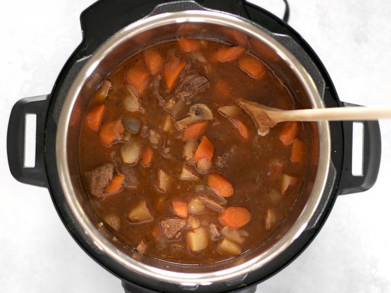 Final Stir for Beef Stew