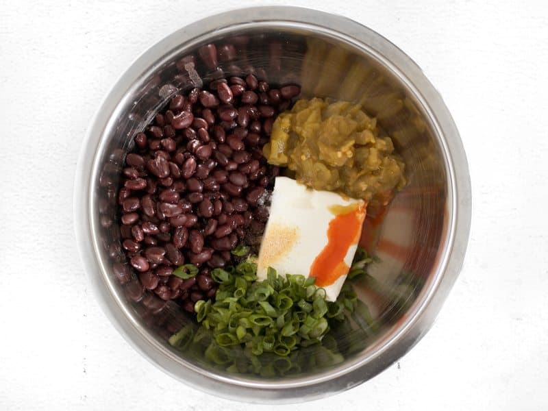 Taquito Filling Ingredients in a bowl, unmixed