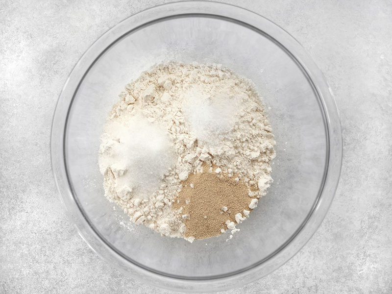 Bread Dry Ingredients in the bowl