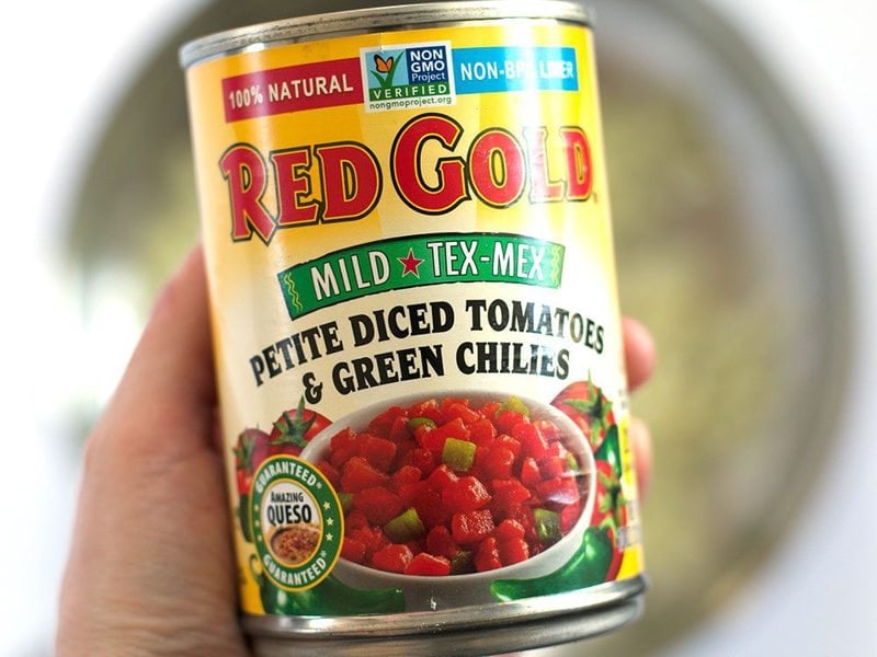 Can of Petite Diced Tomatoes with Chiles