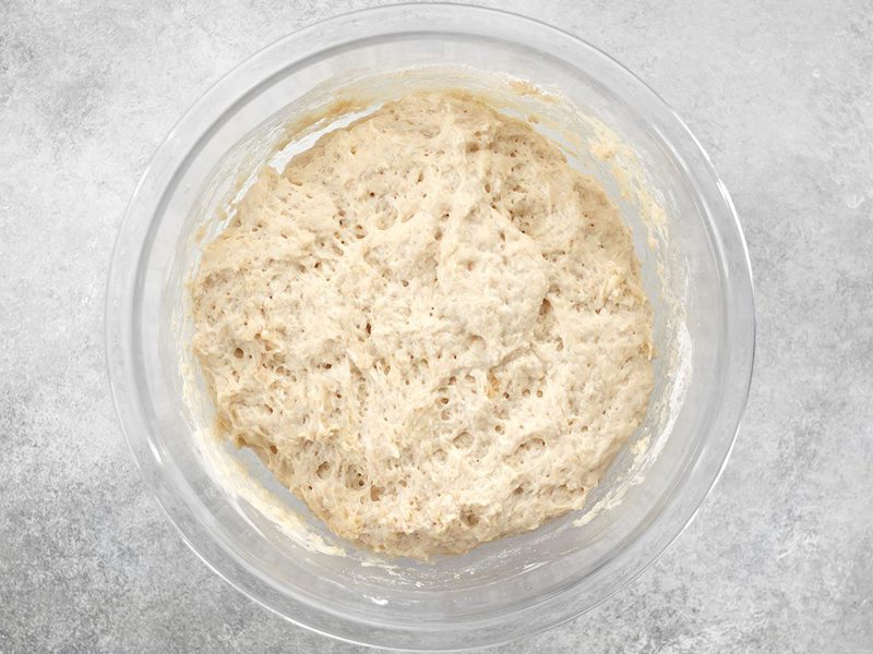 Fluffy Proofed Dough in the bowl