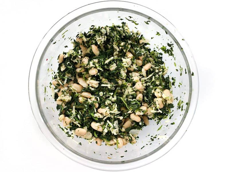 Spinach White Bean Mix in a bowl