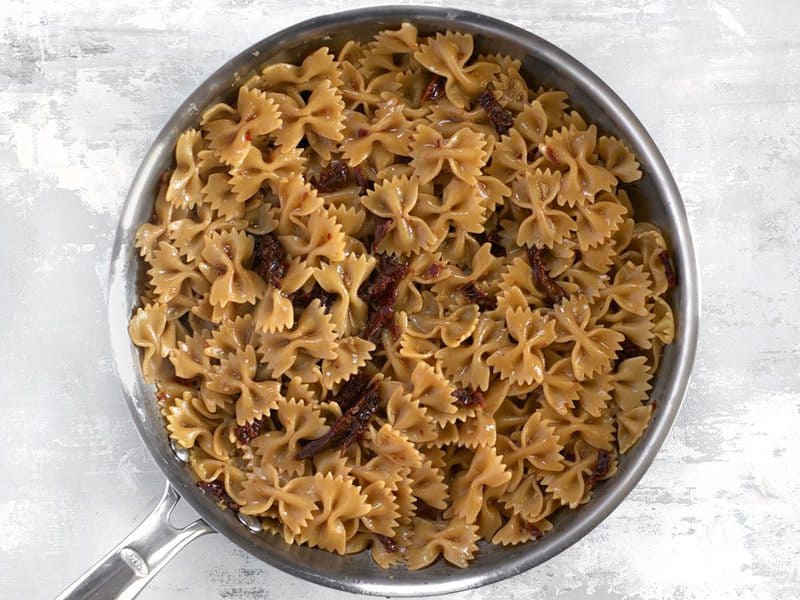 Cooked Pasta in skillet