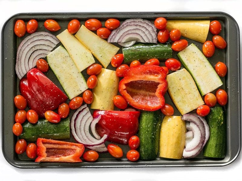 Prepped Vegetables for Broiling