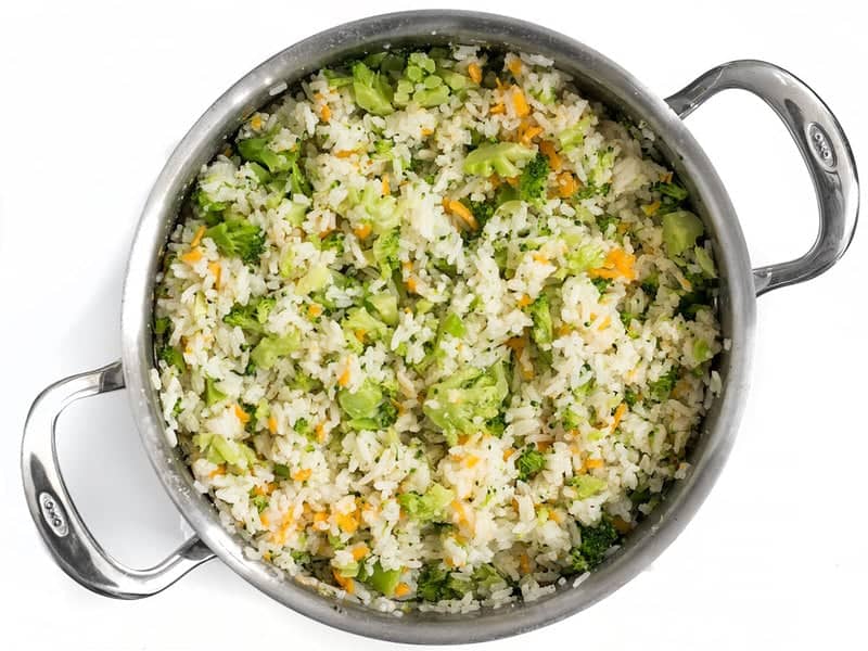 Finished Easy Cheesy Broccoli Rice