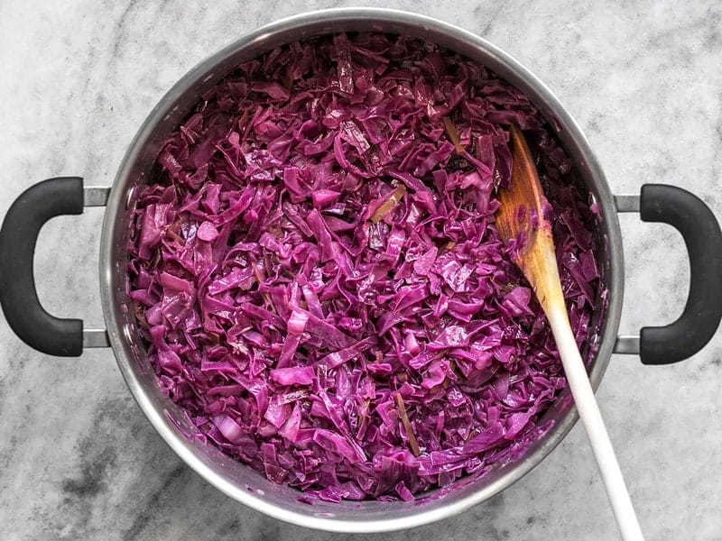 Braised Red Cabbage is an easy, cost efficient, and healthful side for your comforting winter meals. BudgetBytes.com