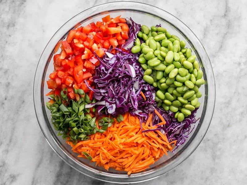 Sesame Slaw Vegetables in a bowl