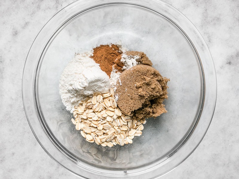 Streusel Ingredients in a bowl