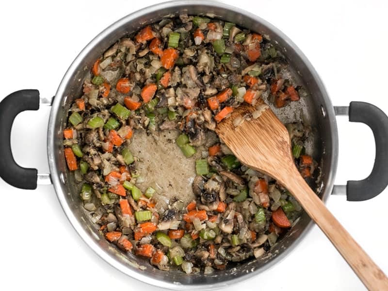 Add Flour to Vegetables