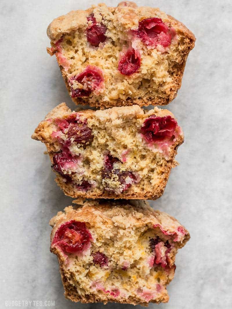 These Orange Cranberry Muffins are a holiday staple in my house and extras can be frozen for a quick treat whenever the craving hits. BudgetBytes.com