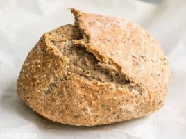 This simple Seeded No-Knead Bread is packed with seeds for extra texture, flavor, and nutrients! BudgetBytes.com