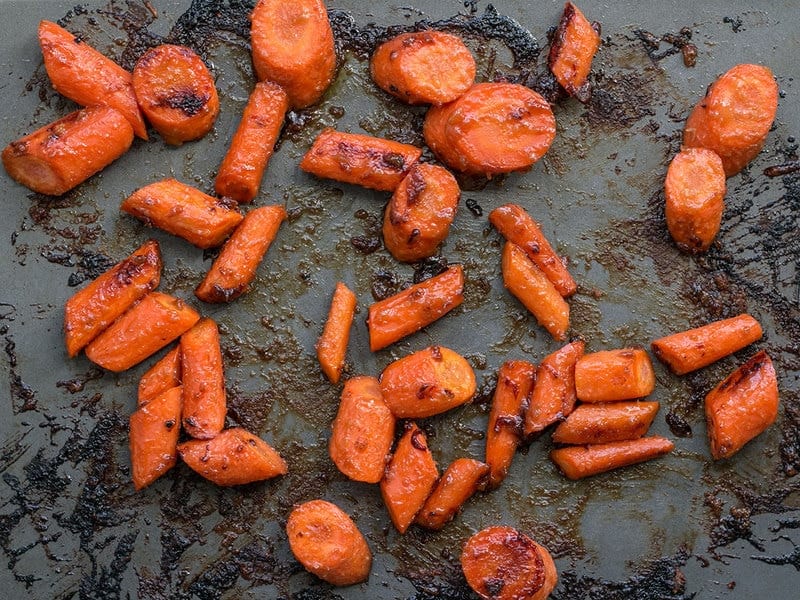 Maple Miso Roasted Carrots finished