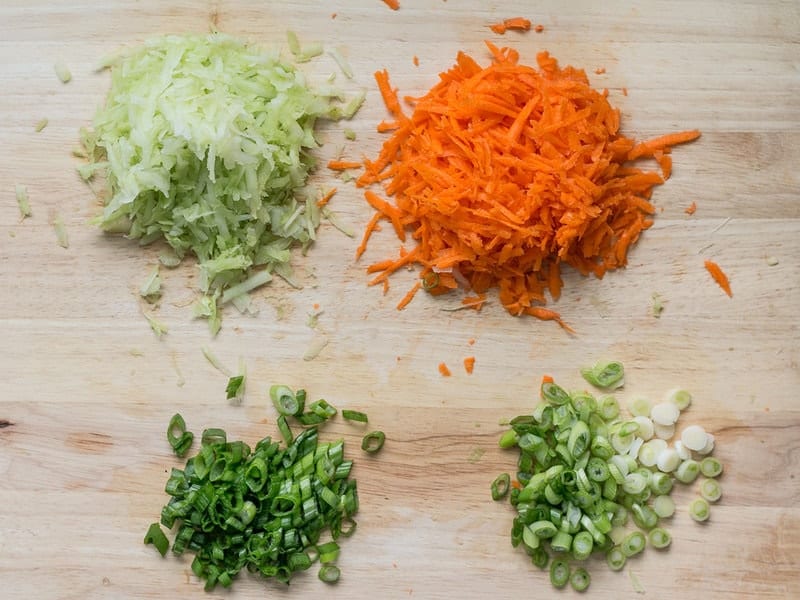 Shredded and Chopped Vegetables