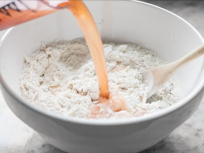 Add Tomato Water to dry ingredients