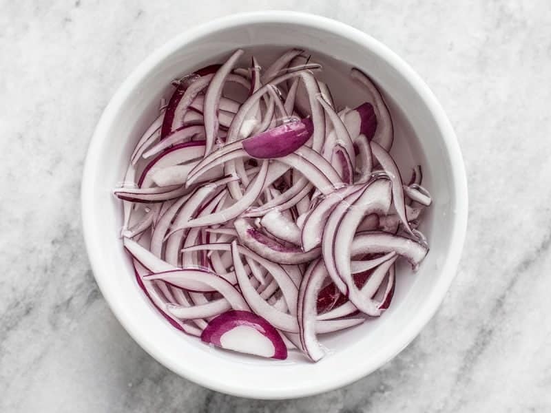 Soak Red Onions