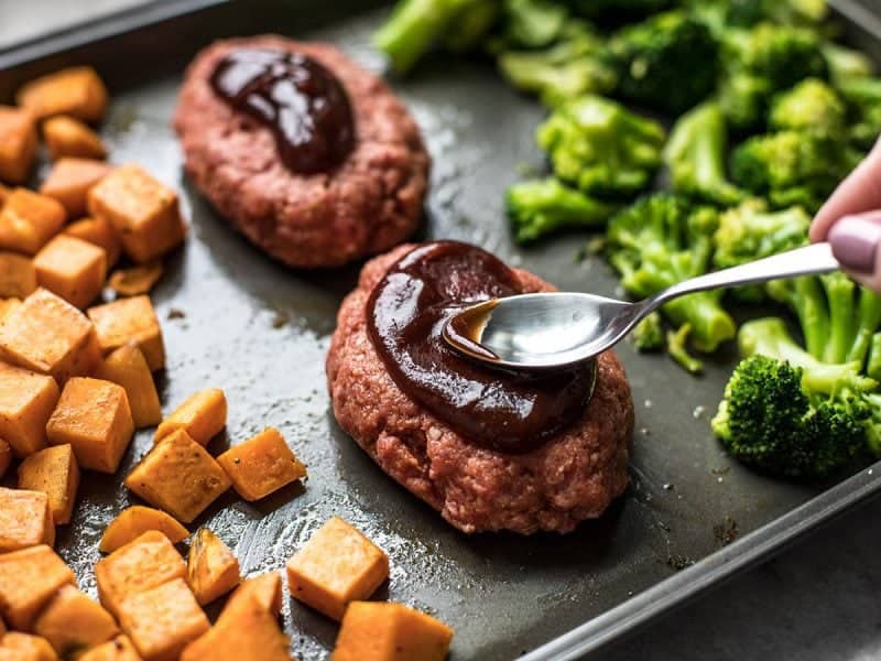 Spread BBQ Sauce on Meatloaf