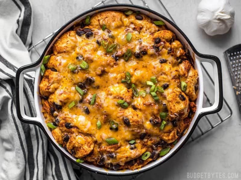 Enchilada Bubble Up Casserole finished