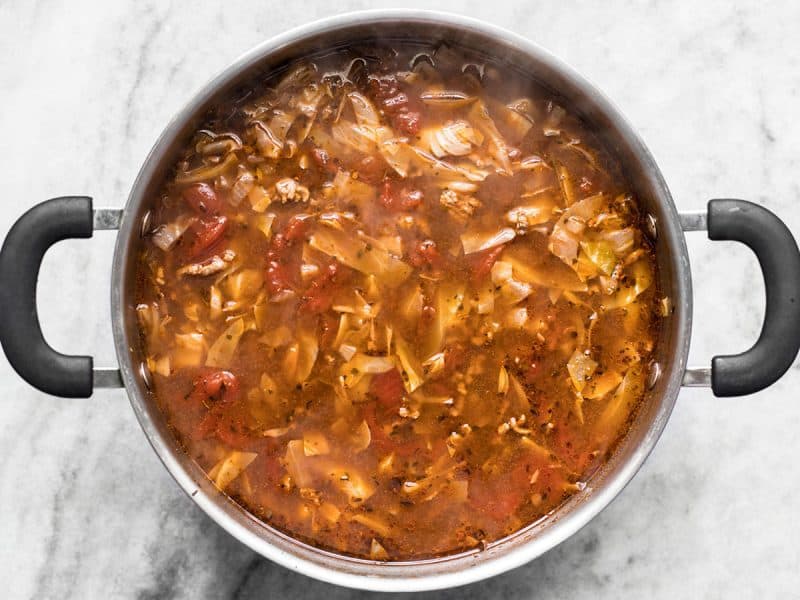 Simmered Beef and Cabbage Soup