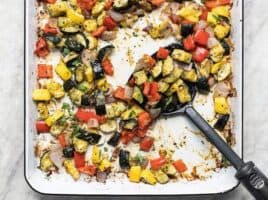 Roasted Summer Vegetables are the easiest side dish of the season and can be served as a simple side, or added to several other dishes to add color, flavor, texture, and nutrients. BudgetBytes.com