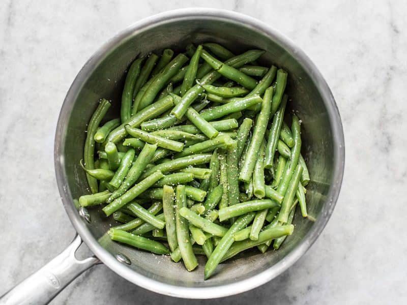 Cooked and Seasoned Green Beans