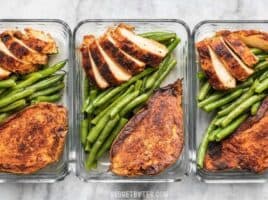 Smoky Chicken and Cinnamon Roasted Sweet Potato Meal Prep is an easy, delicious, filling, and healthy daily lunch or dinner. BudgetBytes.com