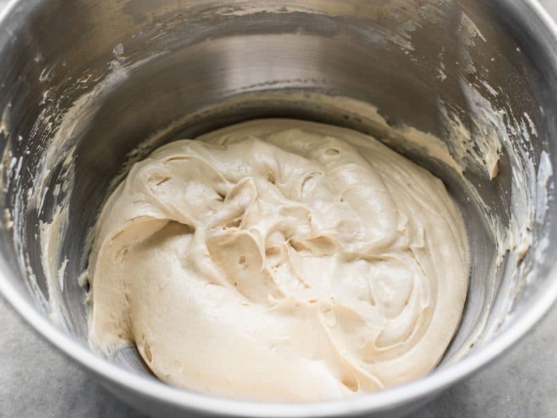 Whipped Cream Folded into Peanut Butter Mixture