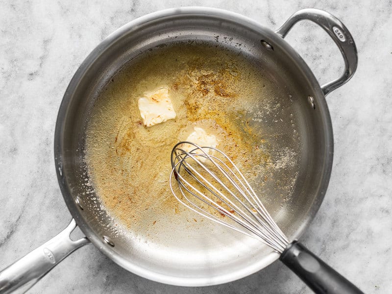 Melt Butter in skillet