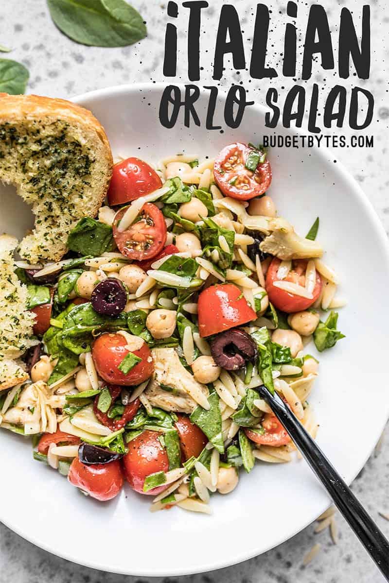 Filling enough to serve as a light meal, but light enough to act as an easy side dish, this Italian Orzo Salad is a versatile addition to your weekly meal prep. Budgetbytes.com