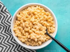 Rich and Creamy Rice Cooker Mac and Cheese in a Bowl