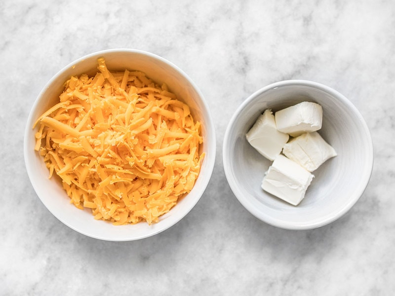 Shredded Cheddar and Cream Cheese