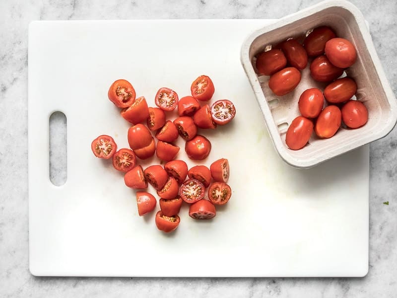 Sliced Tomatoes for Italian Orzo Salad