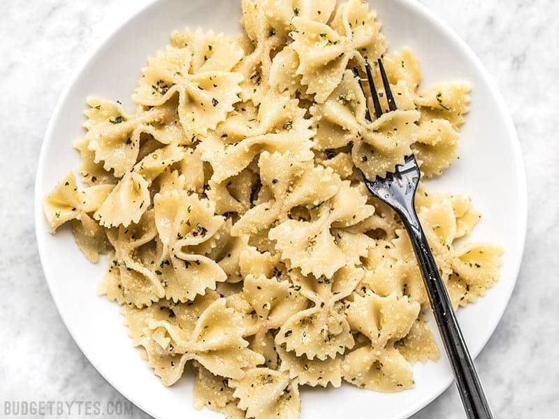 Garlic Herb Seasoning Pasta with Butter and Parmesan