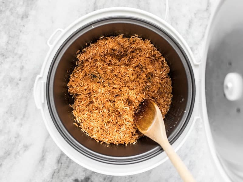 Rice and Spices in Rice Cooker