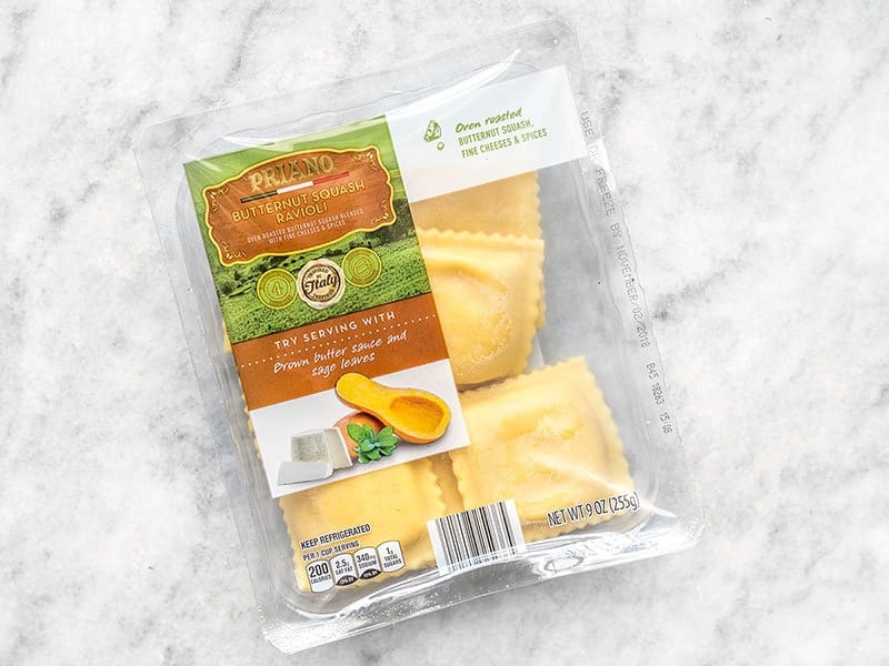 A package of squash ravioli