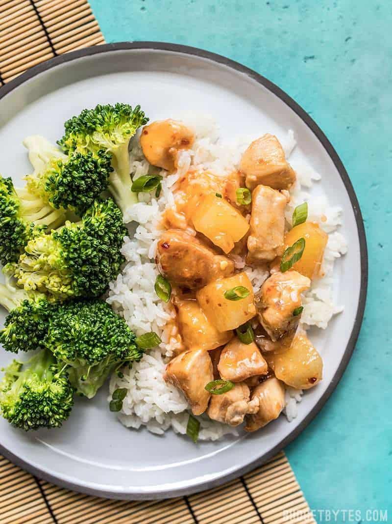 A large plate of Sweet Chili Chicken Stir Fry