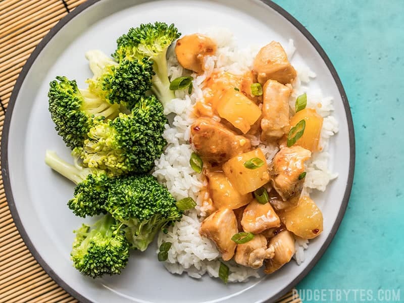 Plate of Sweet Chili Chicken Stir Fry