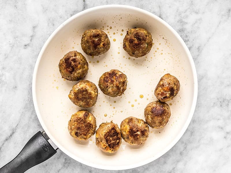 Browned Turkey and Stuffing Meatballs