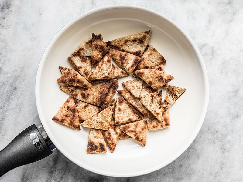 Toast Pita in Skillet