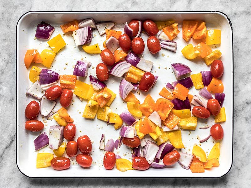 Chopped Vegetables in Marinade