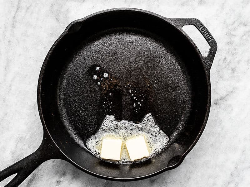 Melt Butter in Hot Skillet